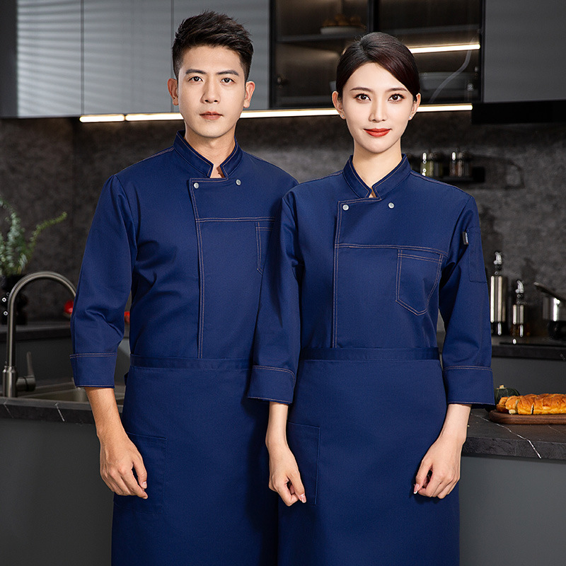 Kitchen Set Bakery - New Hotel Chef Uniform Long Sleeve