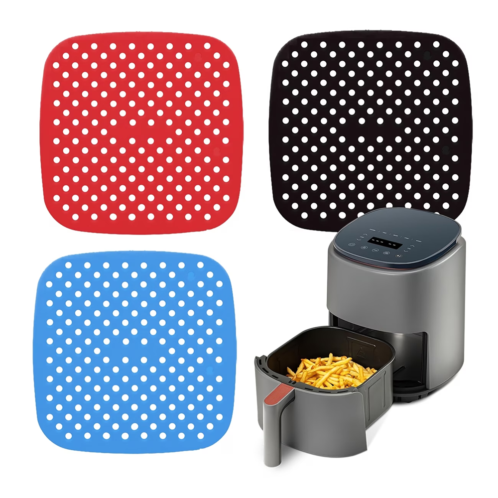 Kitchen Baking Gadgets - Reusable Air Fryer Pad, Silicone Non-stick