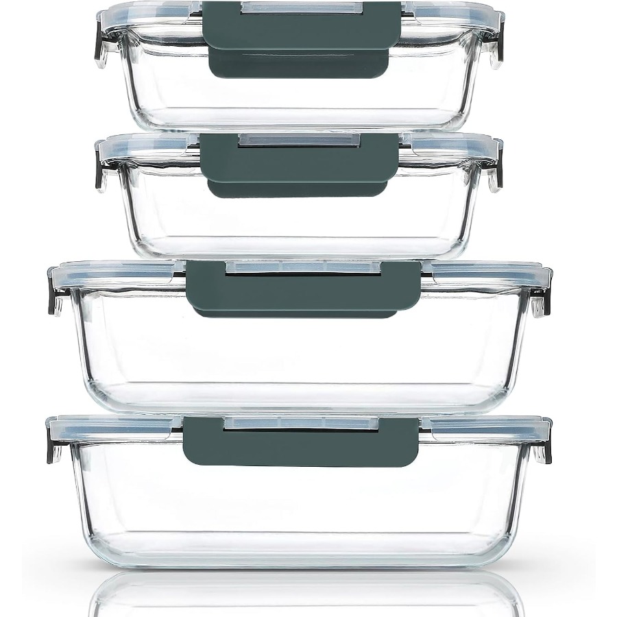 Kitchen Baking Organization - Extra Large Glass Food Storage and
