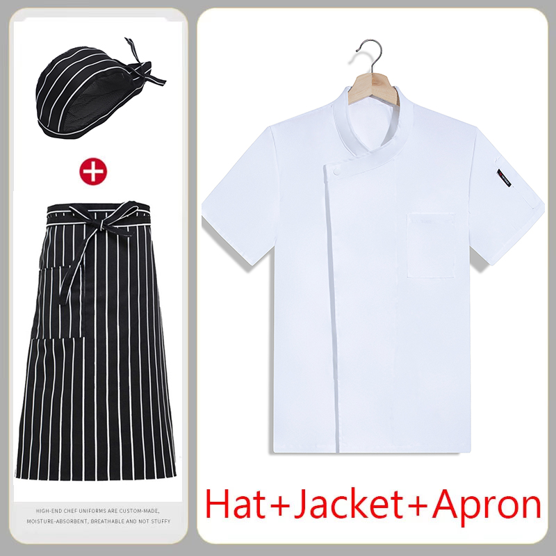 Kitchen Set Bakery - Summer Chef Uniform 3-Set Breathable Black