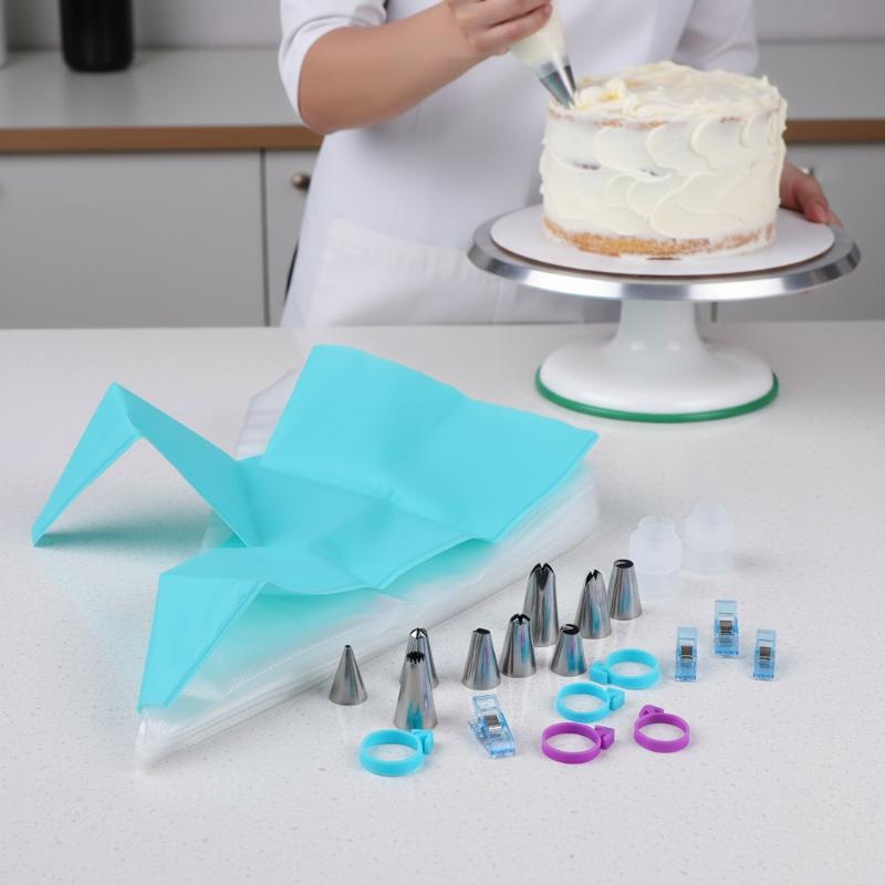 Kitchen Set Bakery - Piping Pastry Bag With Nozzles Set
