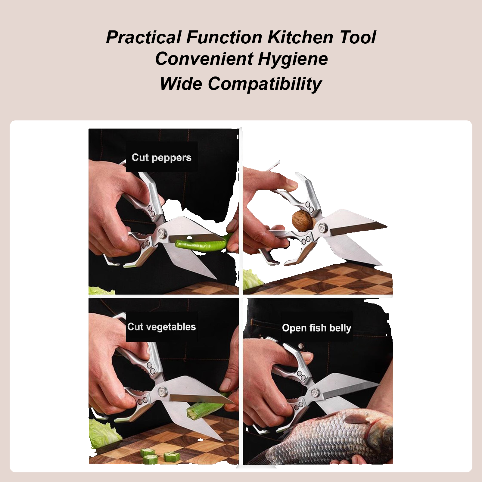 Kitchen Shears In Baking - 2-in-1 Kitchen Shears Food Poultry Shears