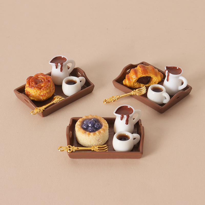 Kitchen Set Bakery - Dollhouse Mini Afternoon Tea Set, Coffee&Pastry