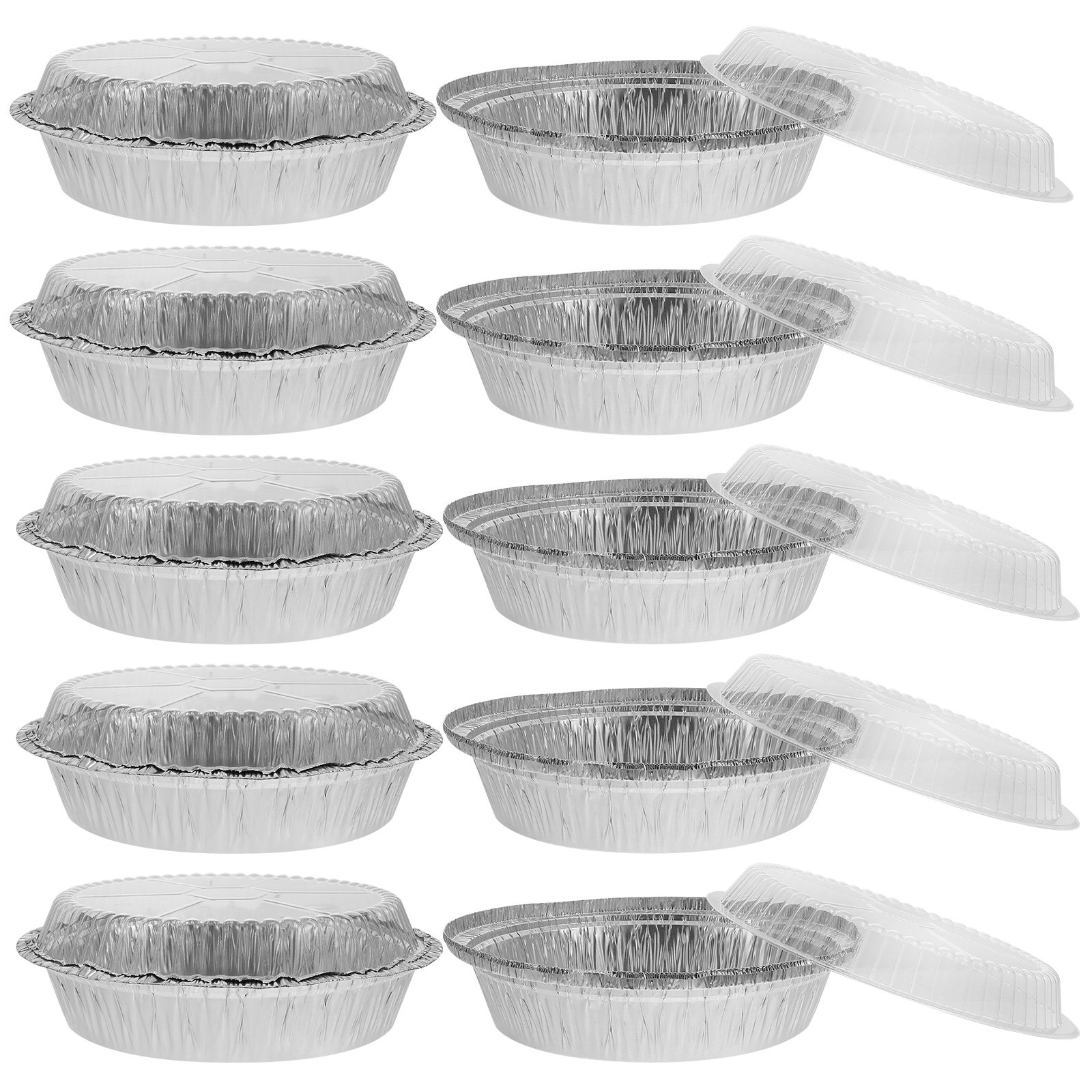 Kitchen Baking Organization - 50 Sets Round Aluminum Foil Disposable
