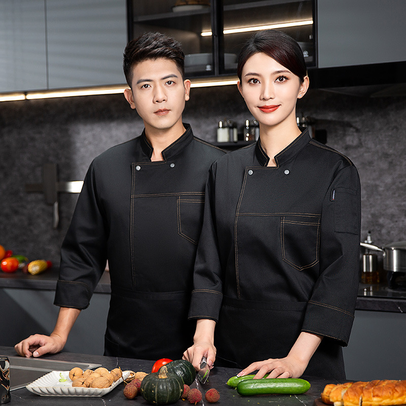 New Hotel Chef Uniform Long Sl - đánh giá và giá Kitchen Set Bakery