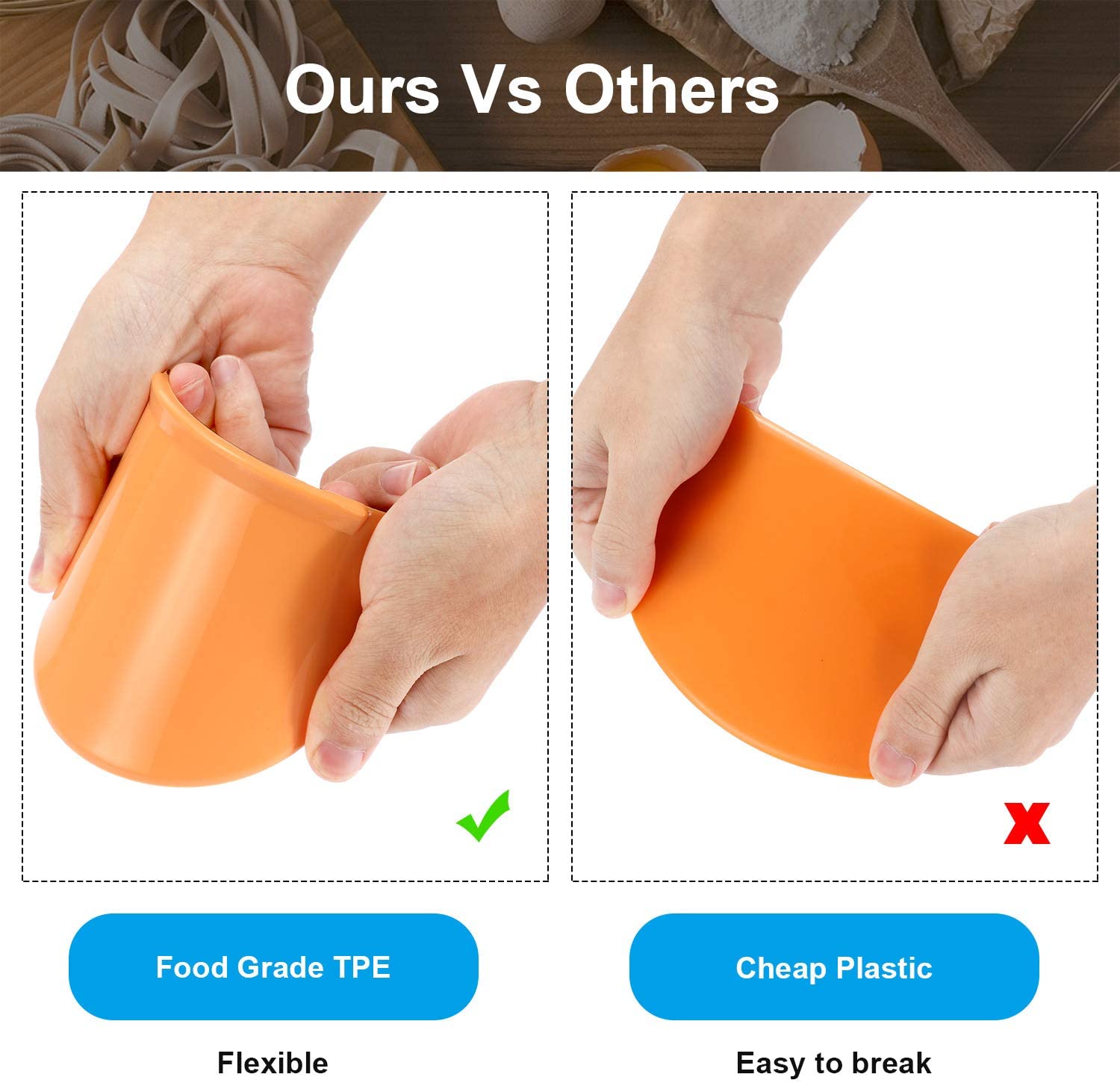 1Pcs Flexible Bowl Scraper Dou - đánh giá và giá Dough Scraper Curved