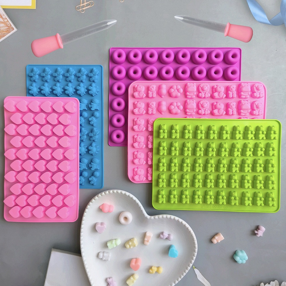 7Pcs Candy Silicone Moulds wit - đánh giá và giá Kitchen Baking Trays