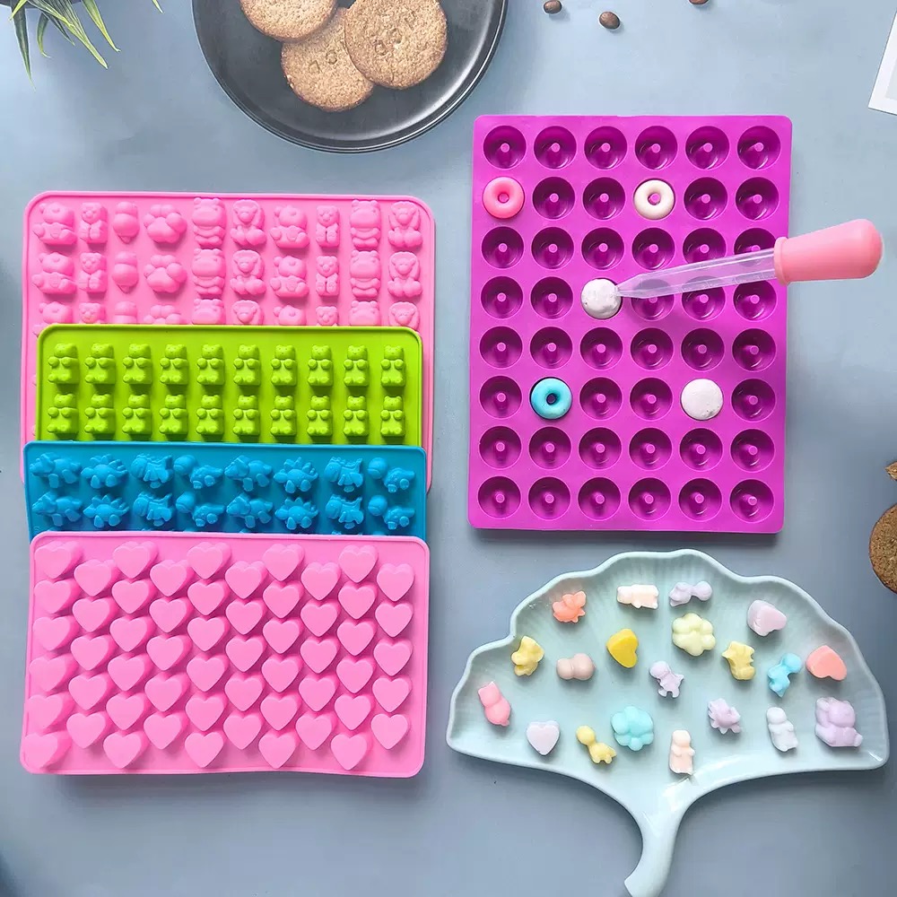 7Pcs Candy Silicone Moulds wit - đánh giá và giá Kitchen Baking Trays