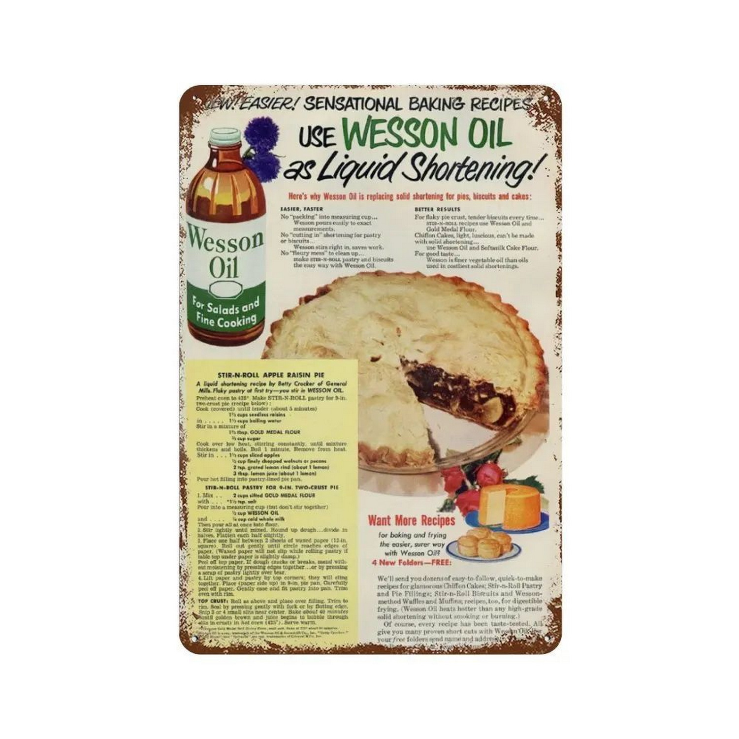 HD Tin Sign Vintage Bakery Des - đánh giá và giá Kitchen Set Bakery