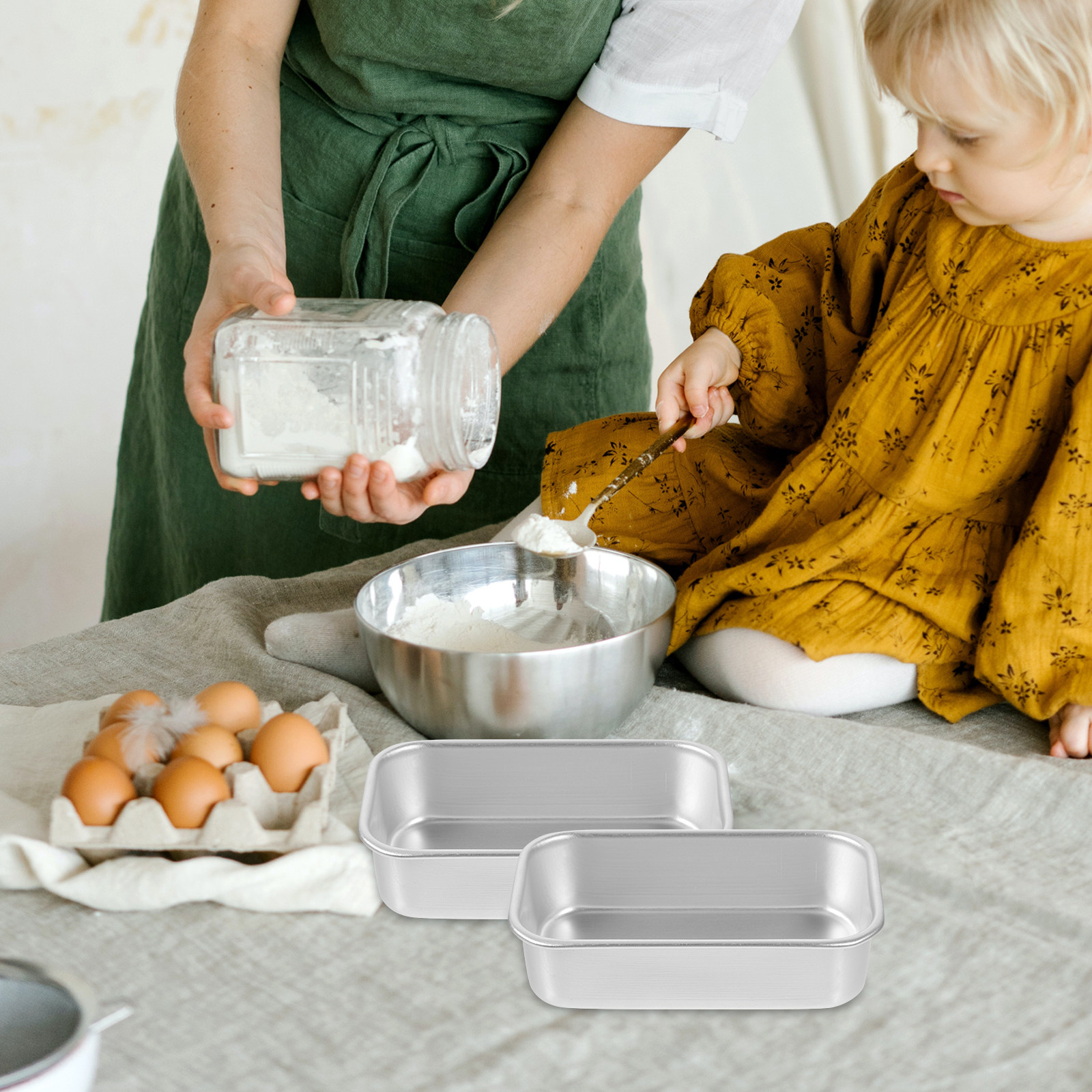 6pcs Square Cake Mold Tray Non - đánh giá và giá Kitchen Baking Trays