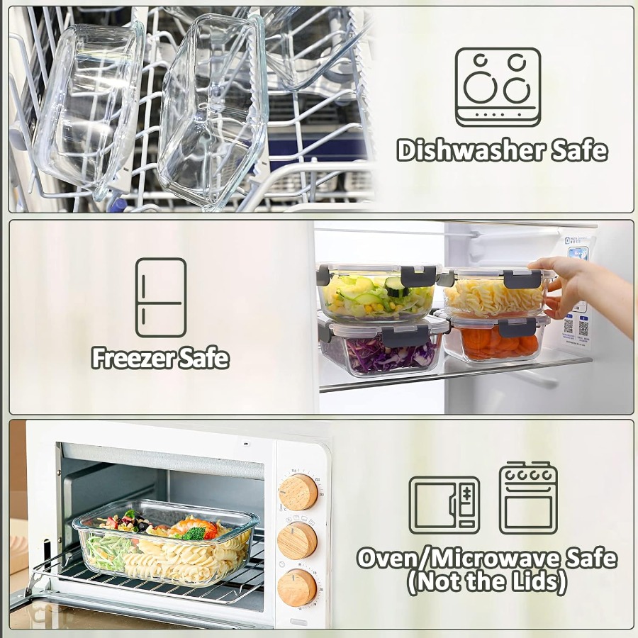 Extra Large Glass Food Storage - đánh giá và giá Kitchen Baking Organization