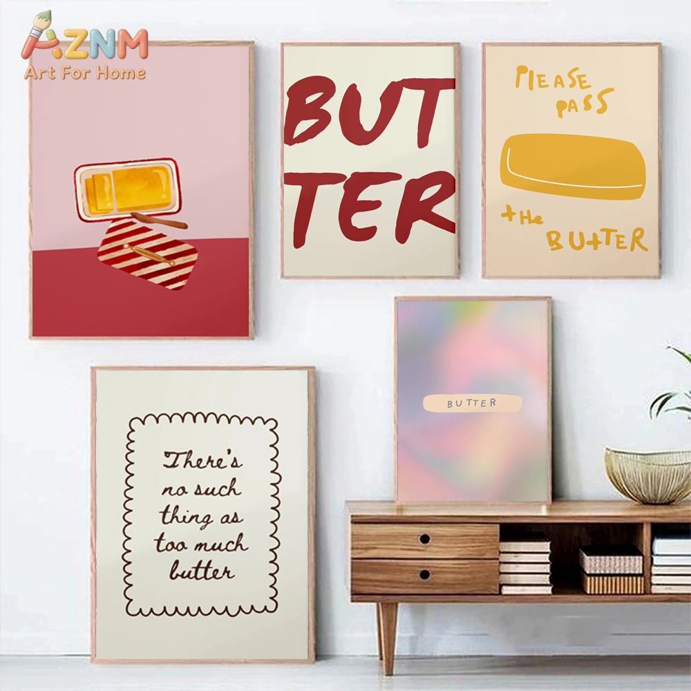 1pc Butter Poster Minimalist K - đánh giá và giá Kitchen Baking Wall Art
