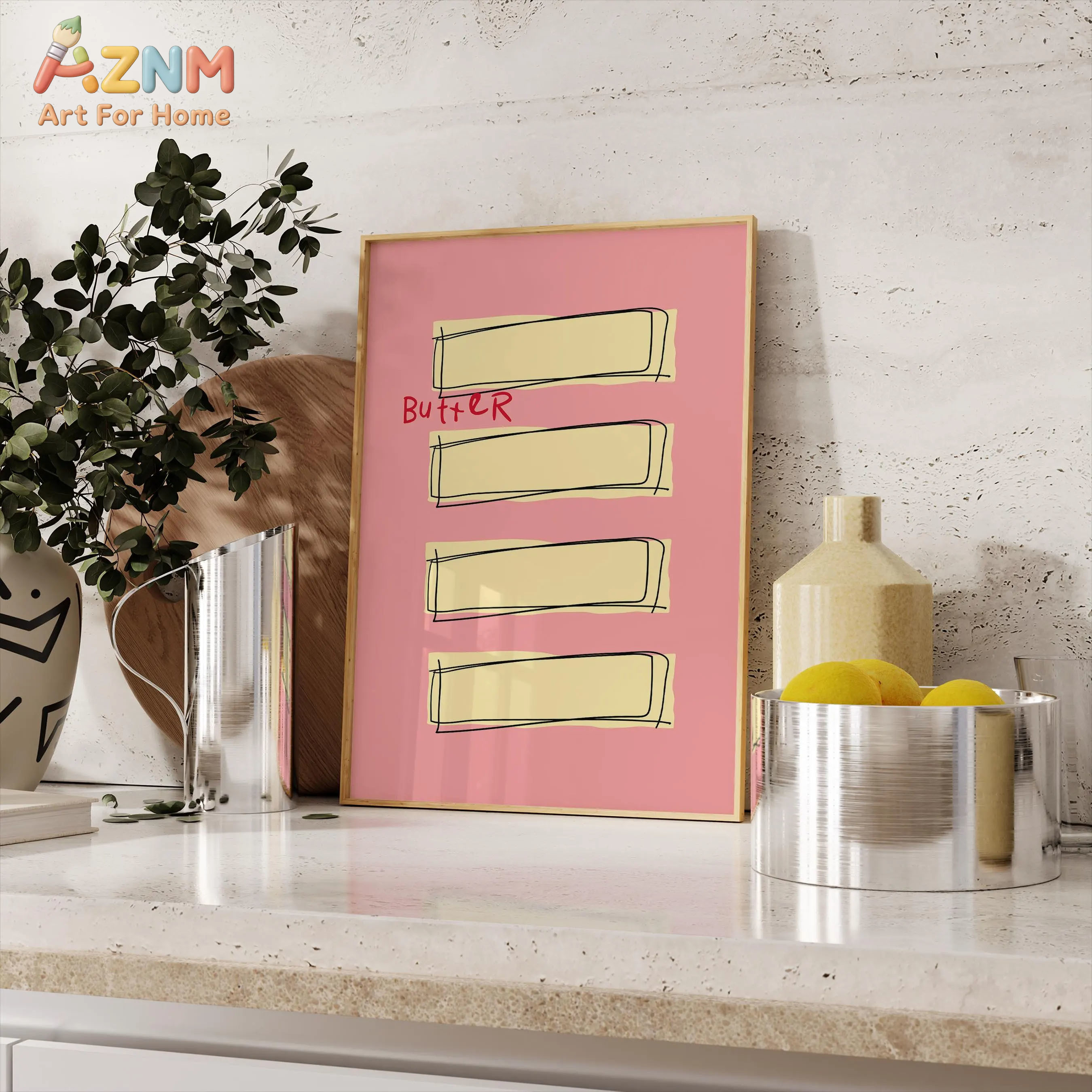 1pc Butter Poster Minimalist K - đánh giá và giá Kitchen Baking Wall Art