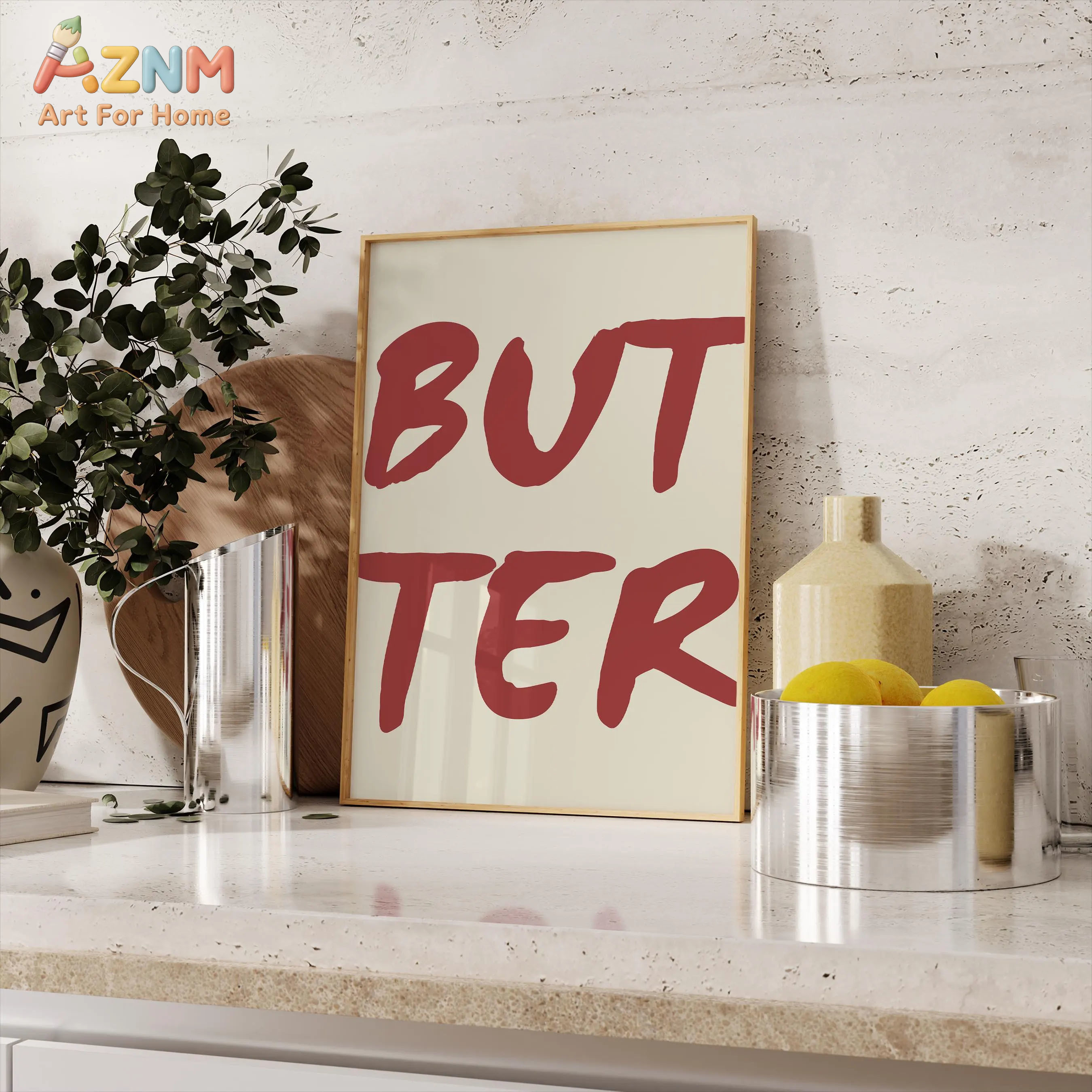 1pc Butter Poster Minimalist K - đánh giá và giá Kitchen Baking Wall Art