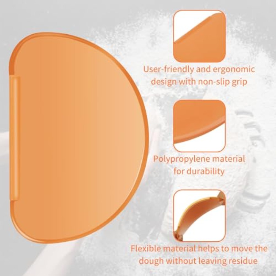 Bowl Scraper 2PCS Silicone Bre - đánh giá và giá Dough Scraper Curved