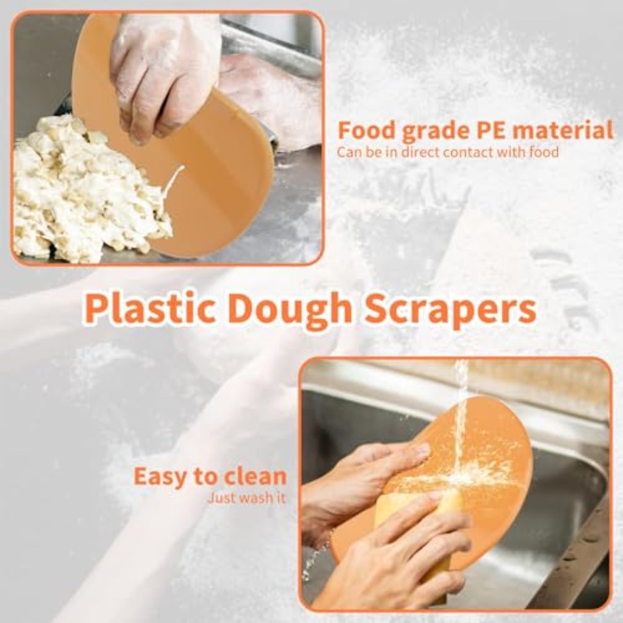 Bowl Scraper 2PCS Silicone Bre - đánh giá và giá Dough Scraper Curved