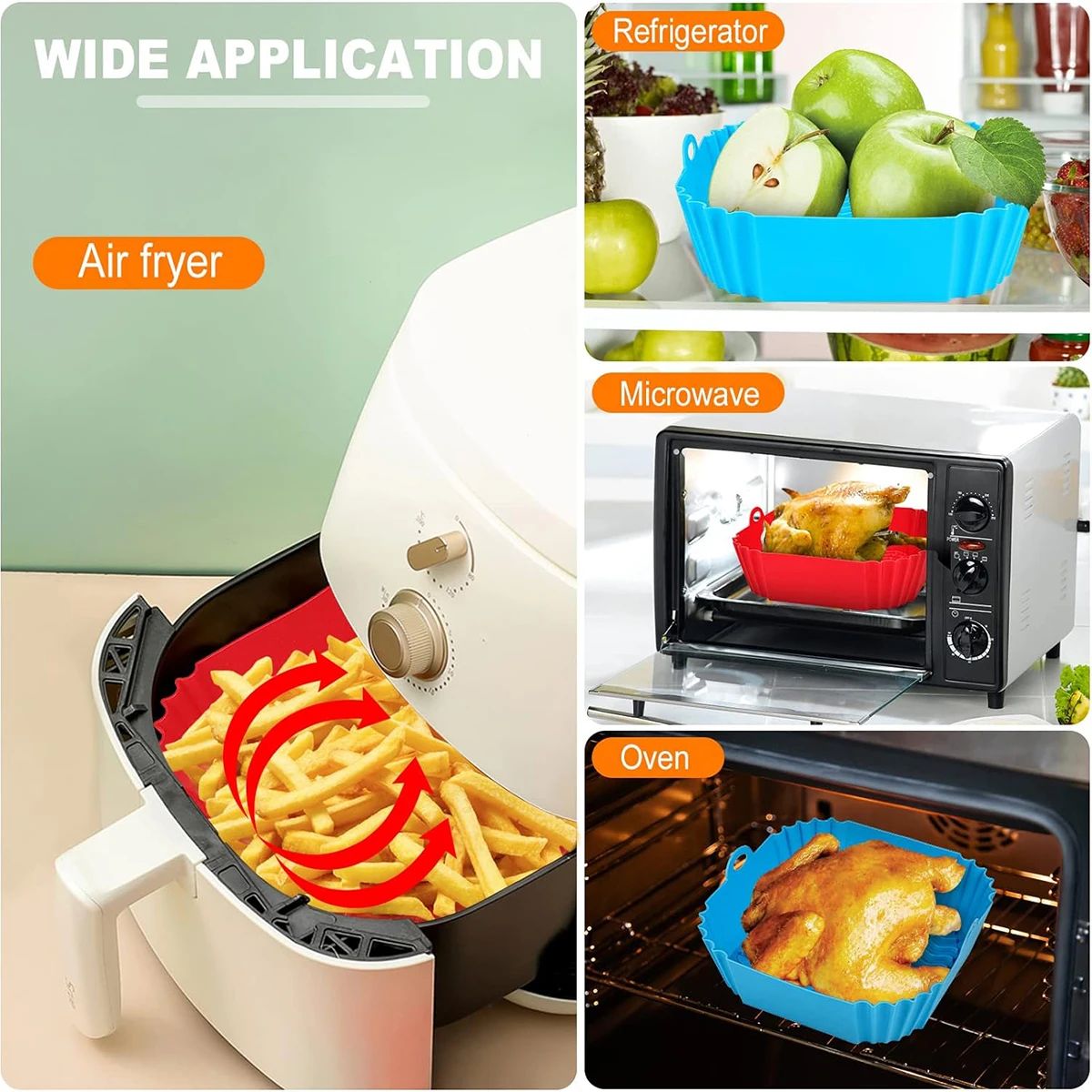 Air Fryer Silicone Liners Pot  - đánh giá và giá Kitchen Baking Gadgets