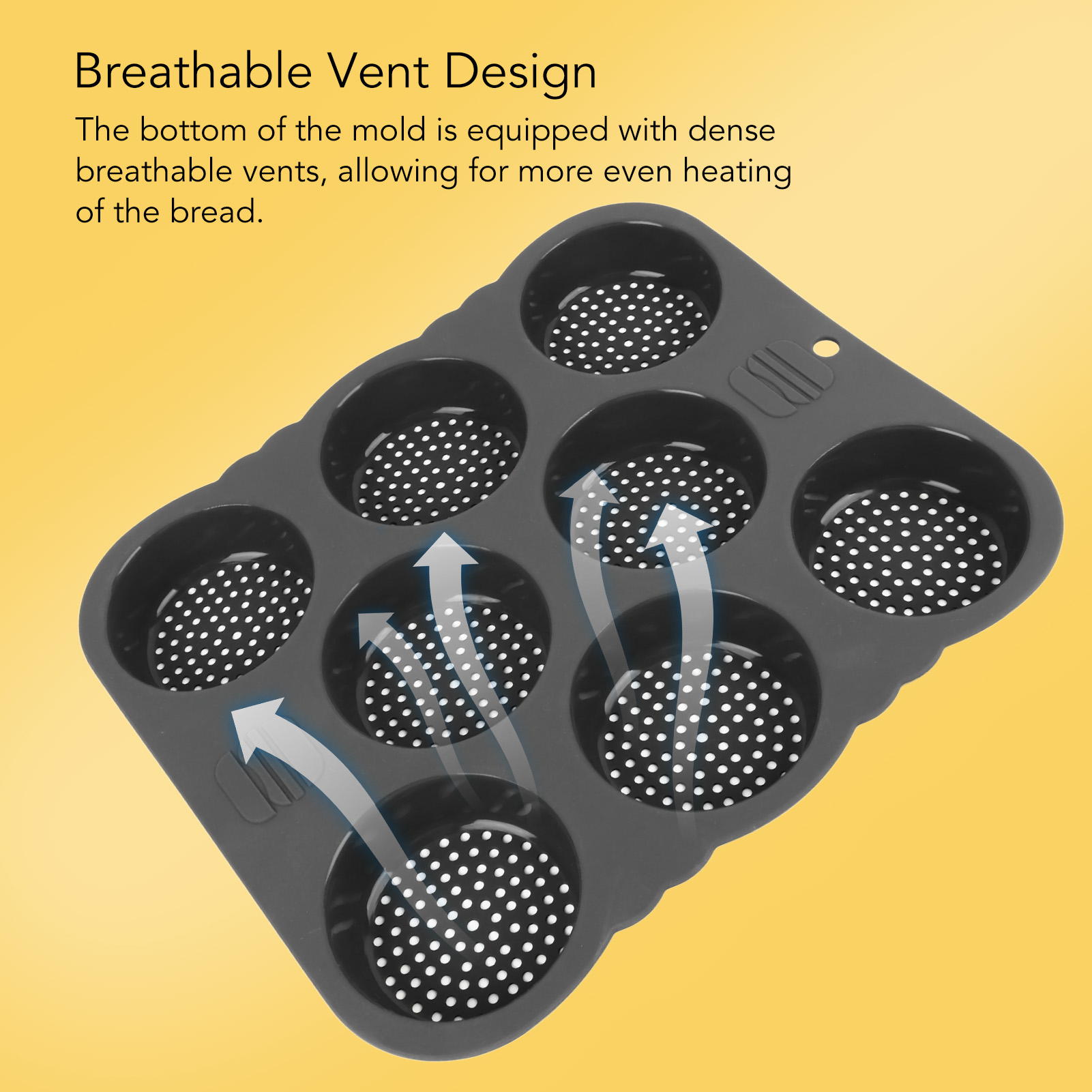 Hamburger Bun Mold Silicone 8  - đánh giá và giá Kitchen Set Bakery