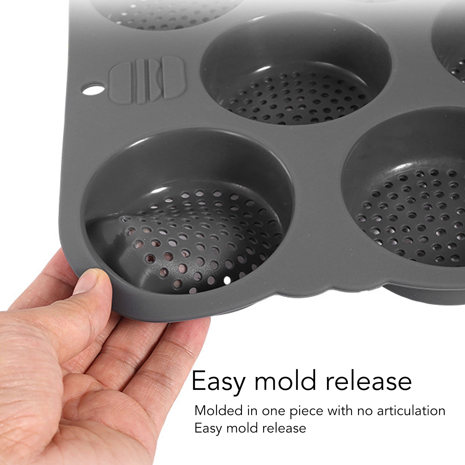 Hamburger Bun Mold Silicone 8  - đánh giá và giá Kitchen Set Bakery