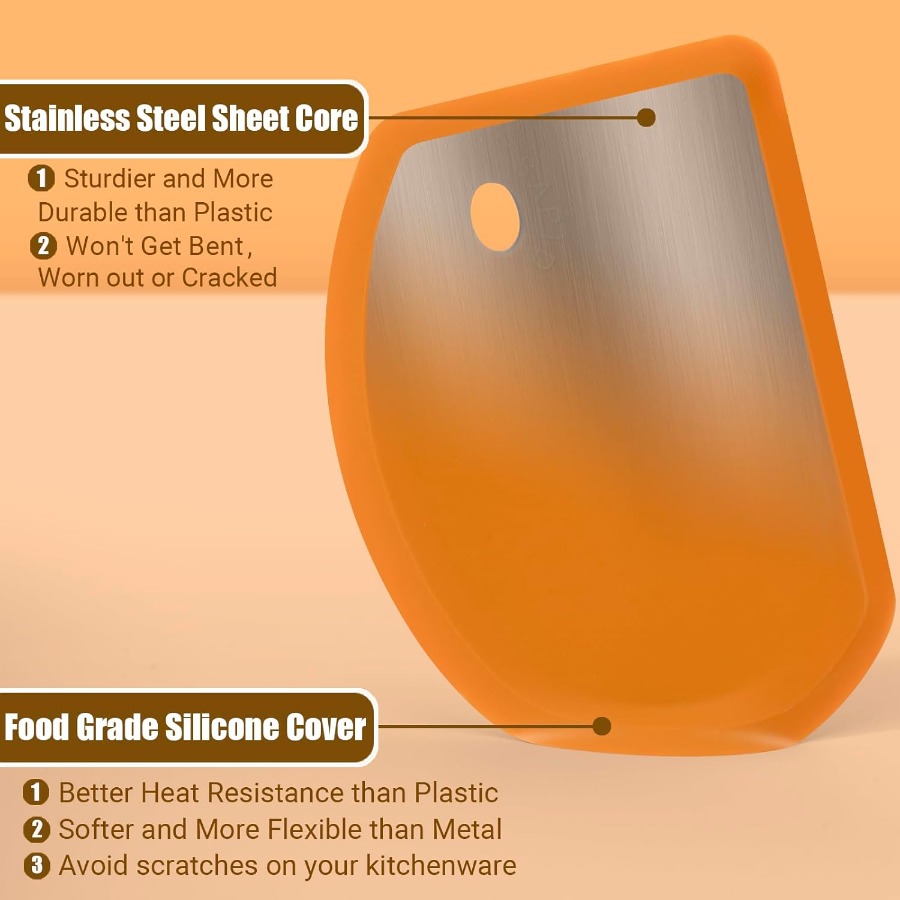 Silicone Dough Scraper with St - đánh giá và giá Dough Scraper Curved