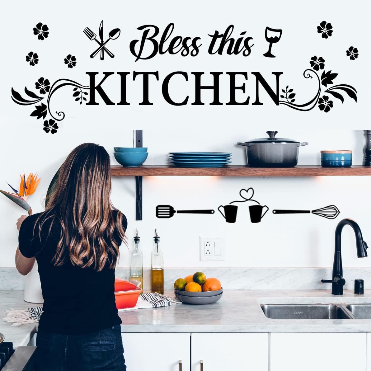 Bless This Kitchen Wall Decal  - đánh giá và giá Kitchen Baking Wall Art