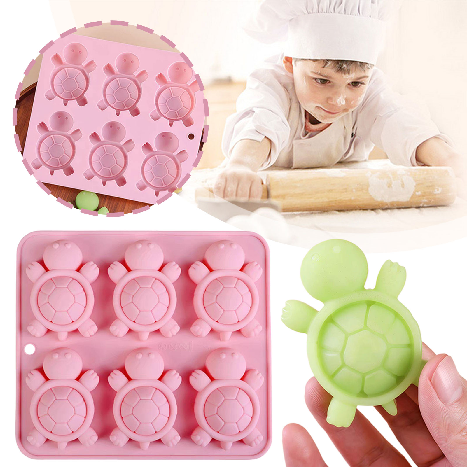 Turtles Ice Tray 3D Tortoises  - đánh giá và giá Kitchen Baking Trays