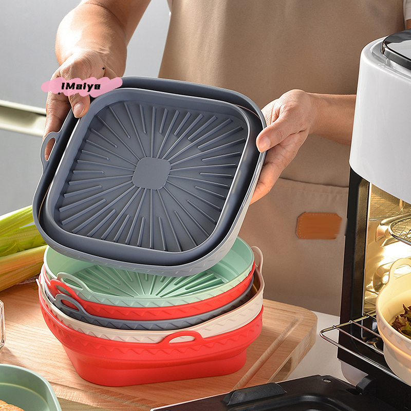 Square Foldable Air Fryer Sili - đánh giá và giá Kitchen Baking Trays