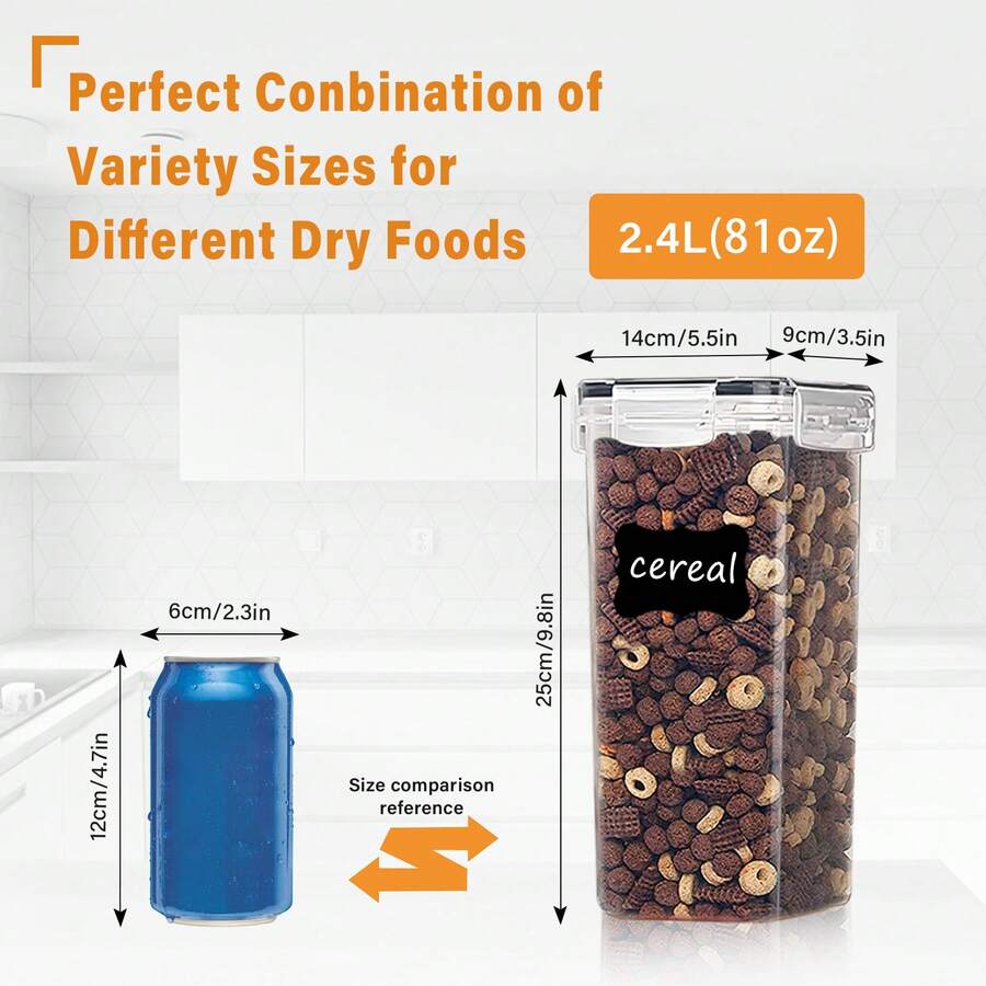 3/6pcs Large Food Storage Cont - đánh giá và giá Kitchen Baking Organization