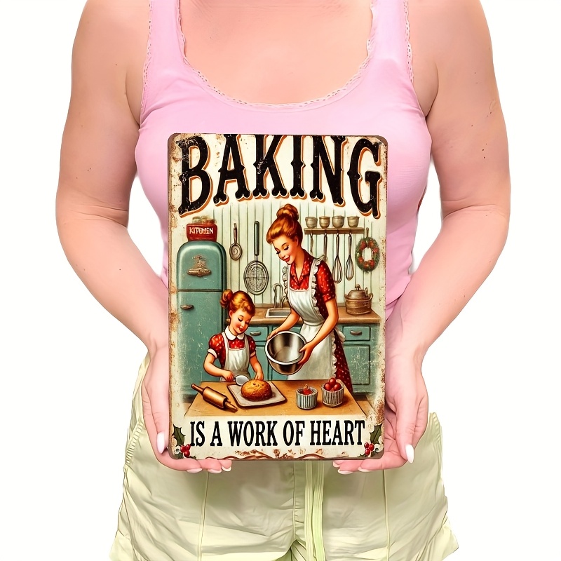 Vintage Style Iron Sign Baking - đánh giá và giá Kitchen Baking Wall Art