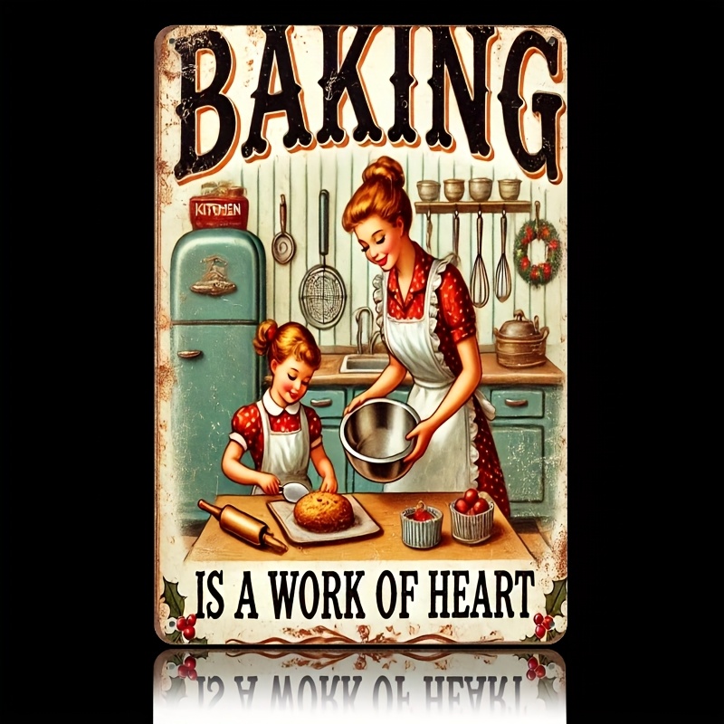 Vintage Style Iron Sign Baking - đánh giá và giá Kitchen Baking Wall Art