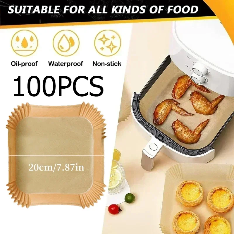 100PCS Airfryer Bakpapier Disp - đánh giá và giá Kitchen Baking Trays