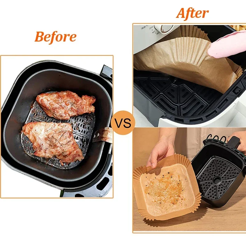 100PCS Airfryer Bakpapier Disp - đánh giá và giá Kitchen Baking Trays