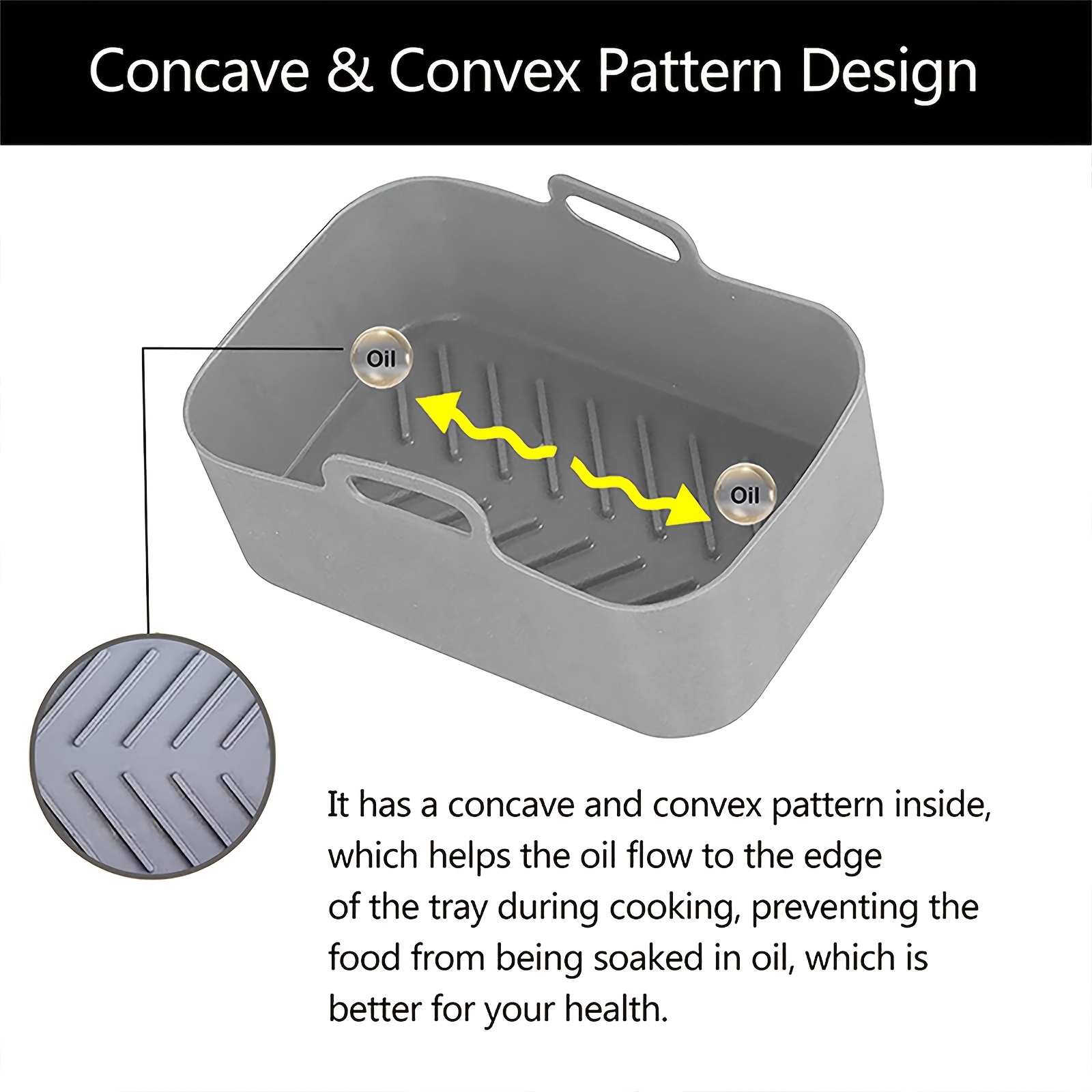 1/2Pcs Air Fryer Silicone Tray - đánh giá và giá Kitchen Baking Trays