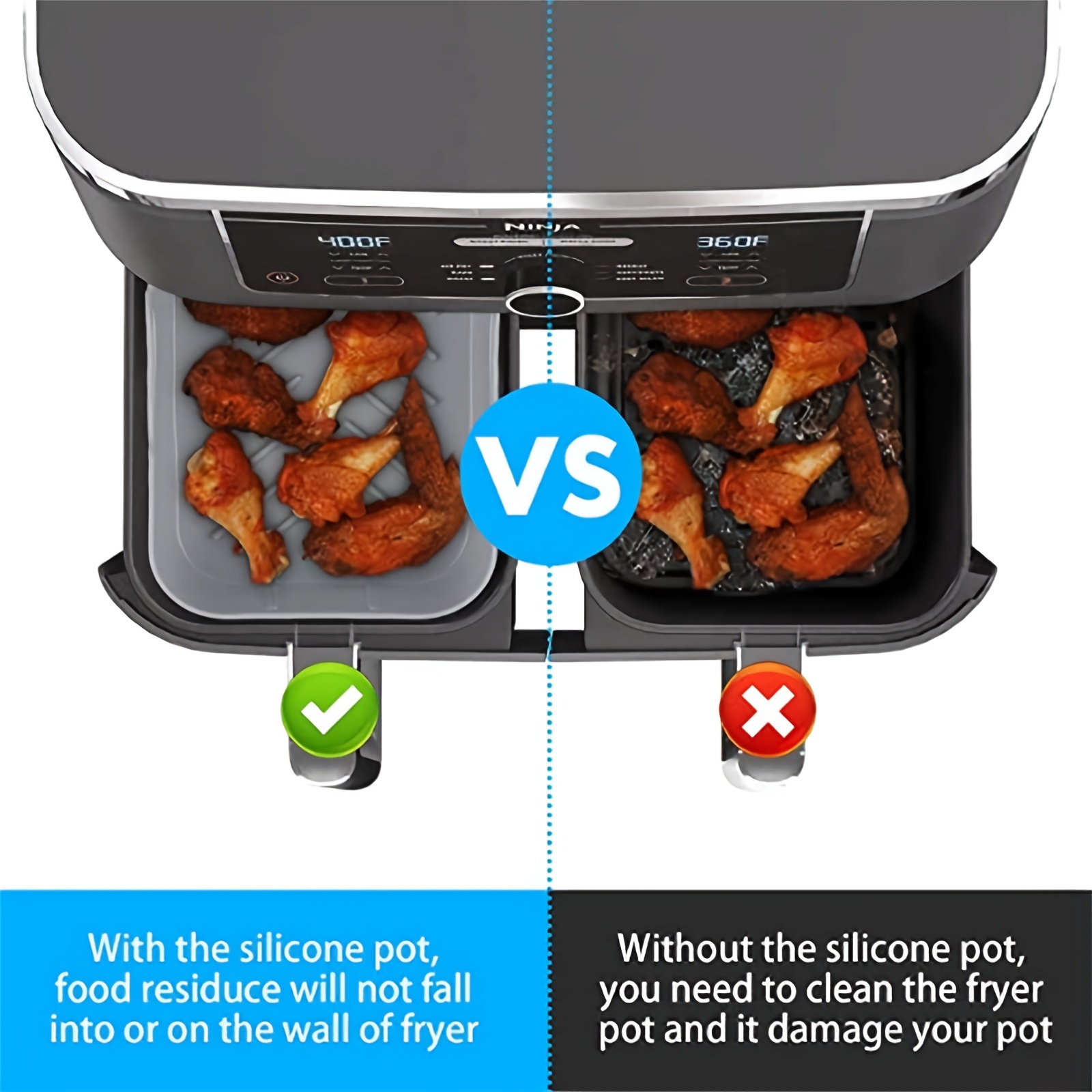 1/2Pcs Air Fryer Silicone Tray - đánh giá và giá Kitchen Baking Trays