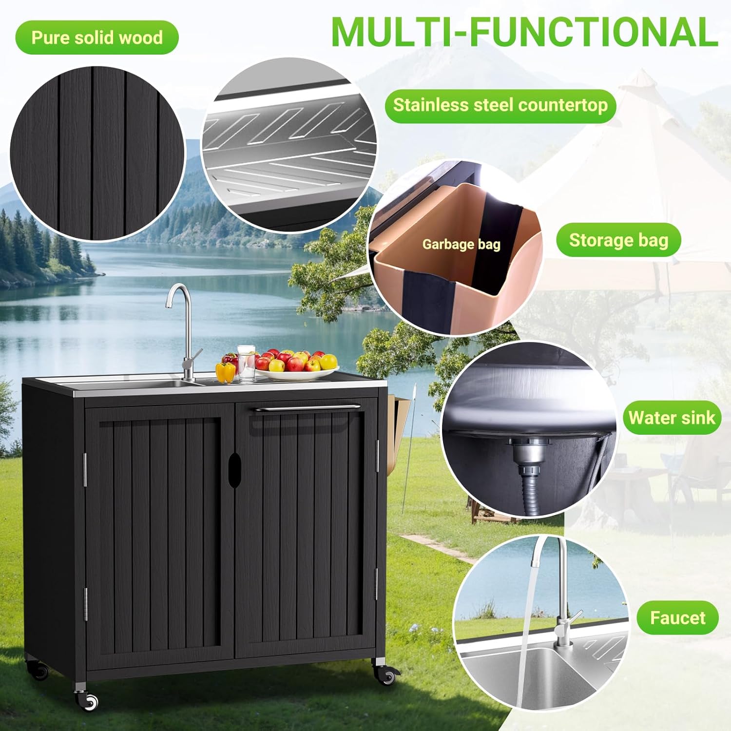 Outdoor Kitchen Island with 30 - đánh giá và giá Kitchen Uncle