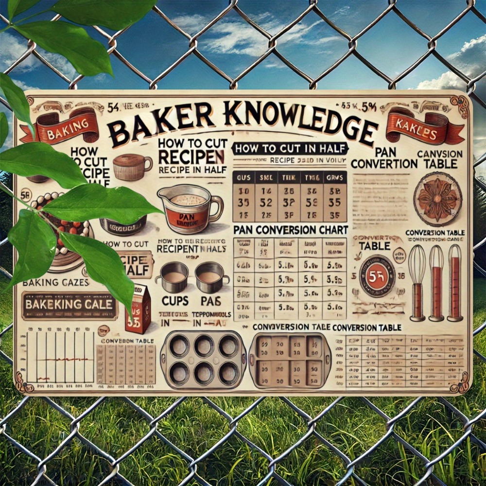 Vintage Metal Tin Sign Kitchen - đánh giá và giá Kitchen Baking Wall Art