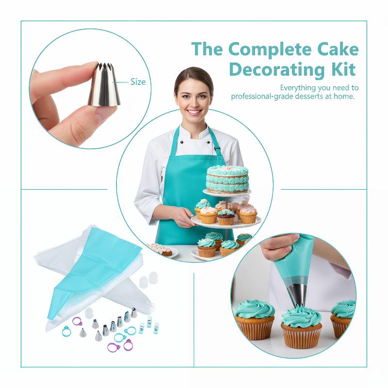 Piping Pastry Bag With Nozzles - đánh giá và giá Kitchen Set Bakery