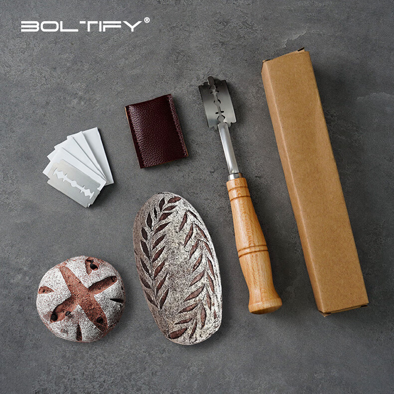 Bread Cutter Wooden Handle Bre - đánh giá và giá Dough Scraper Curved