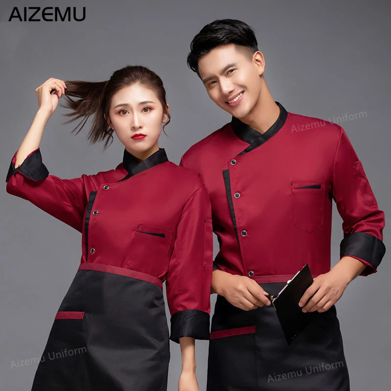 Man Restaurant Chef Jacket Lon - đánh giá và giá Kitchen Set Bakery
