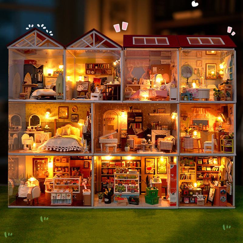 DIY Wooden Dollhouse Mini Bedr - đánh giá và giá Kitchen Uncle