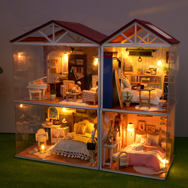 DIY Wooden Dollhouse Mini Bedr - đánh giá và giá Kitchen Uncle