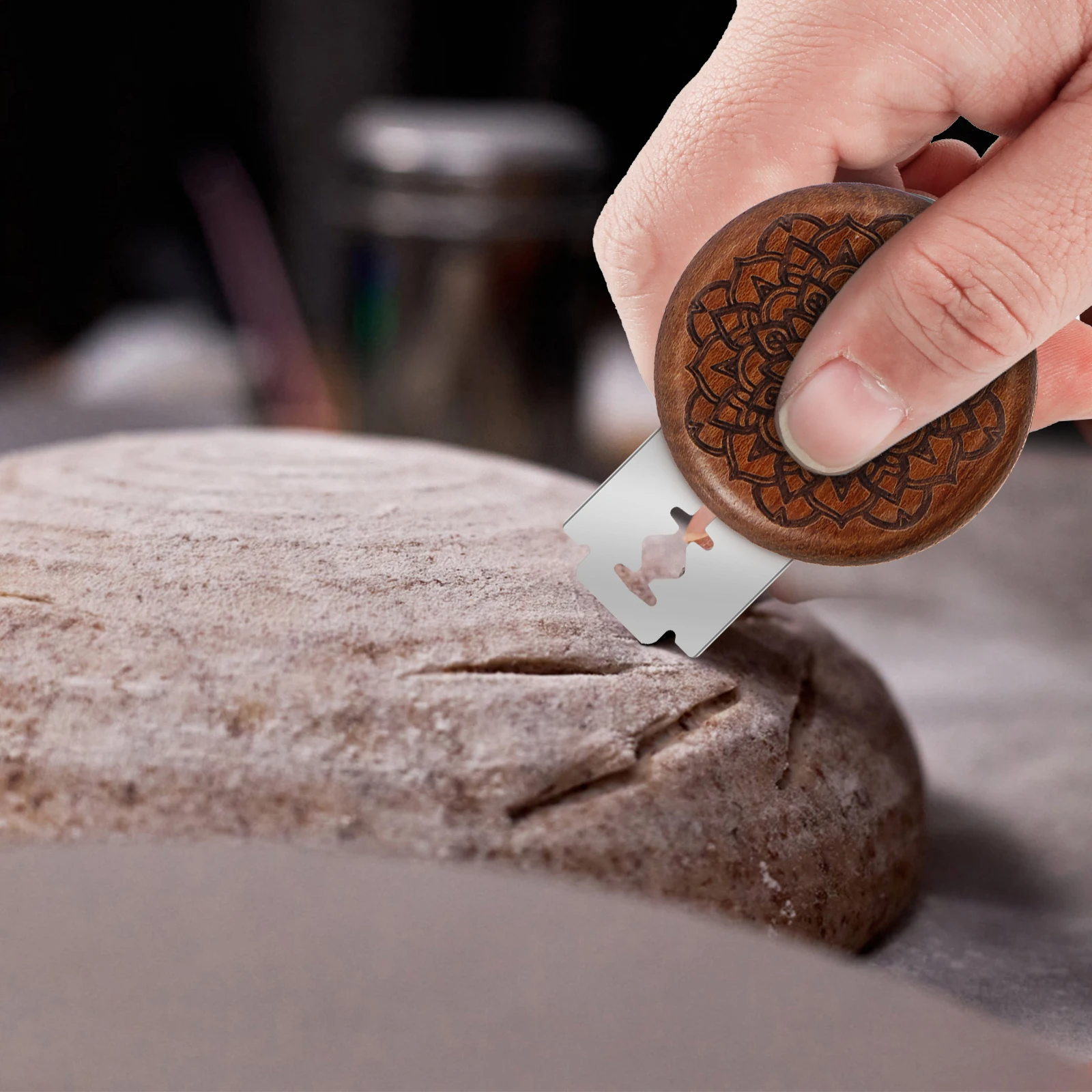 Bread Lame Dough Score Cutting - đánh giá và giá Dough Scraper Curved