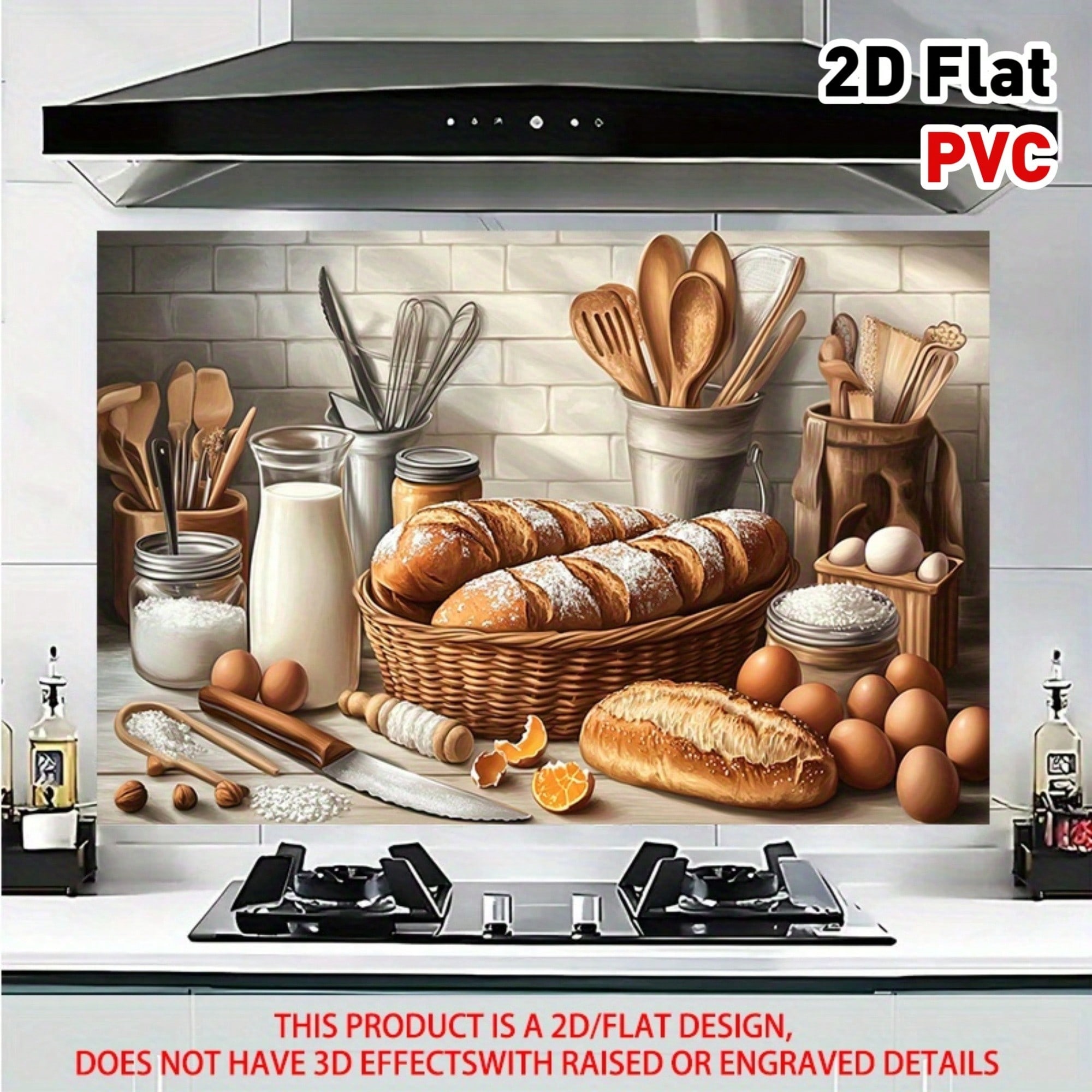 2D Self Adhesive PVC Wall Deca - đánh giá và giá Kitchen Baking Wall Art
