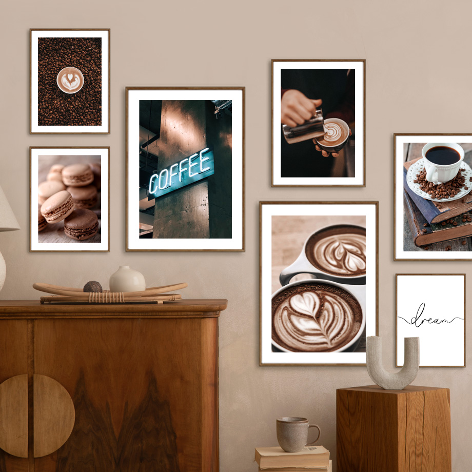 Coffee Beans Cup Baking Desser - đánh giá và giá Kitchen Baking Wall Art
