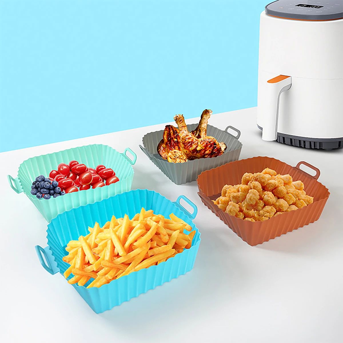 Silicone Fryer Mold Air Fryer  - đánh giá và giá Kitchen Baking Trays
