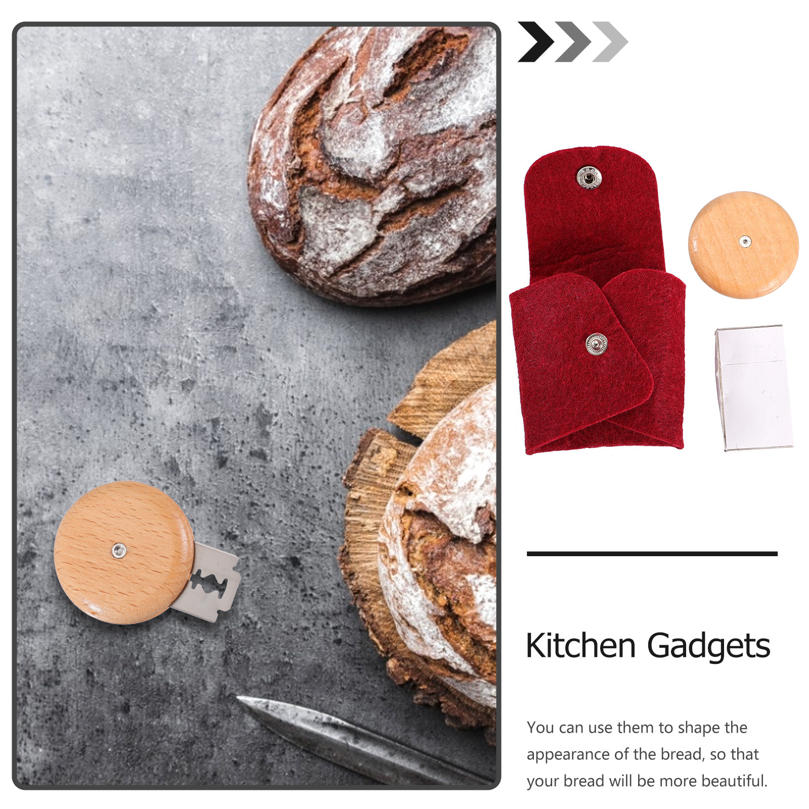 Bread Knife Set Wood Slicer St - đánh giá và giá Kitchen Baking Gadgets
